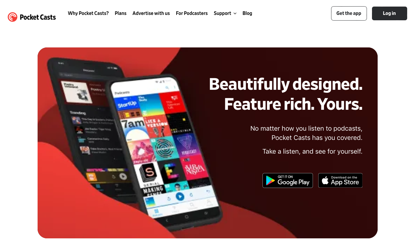 Pocket Casts app podcast