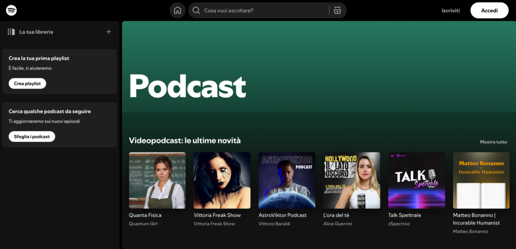 Spotify app podcast